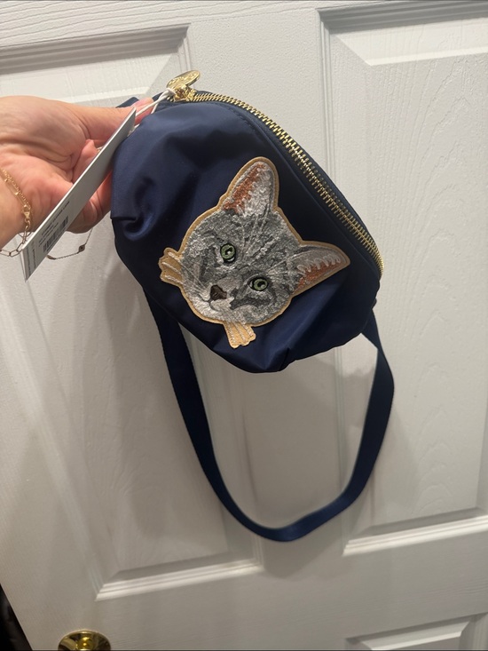 Stoney Clover Lane Handbags - Stoney Clover Lane Sapphire Fanny Pack with Cat Embroidery NWT